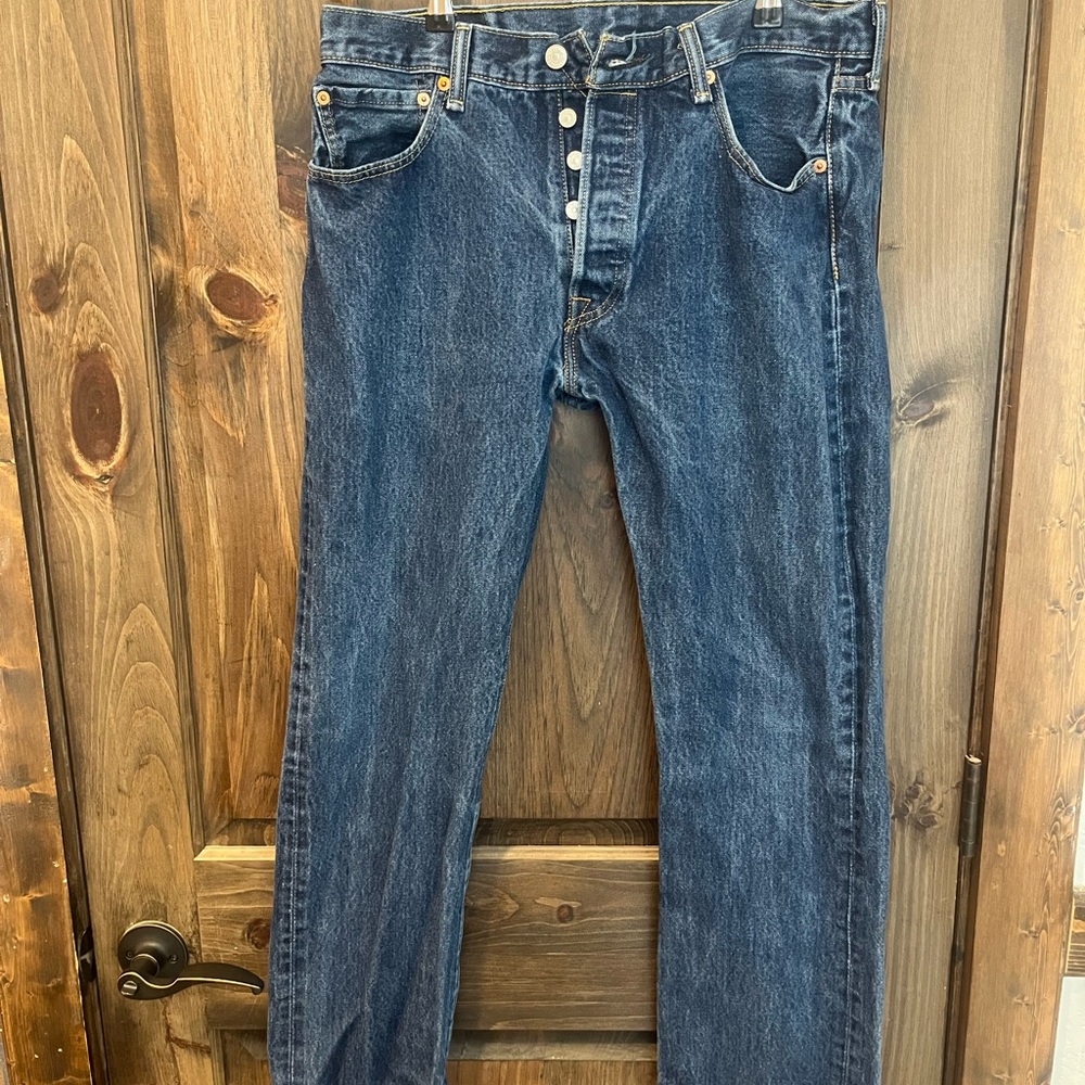 Levi's Classic 501 34 x 32 Indigo Straight Jeans